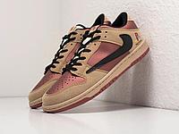 Кроссовки Nike SB Dunk Low x Travis Scott х PlayStation 5 41/Бордовый