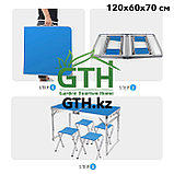 Усиленный складной стол с 4-мя стульями. Доставка, фото 2