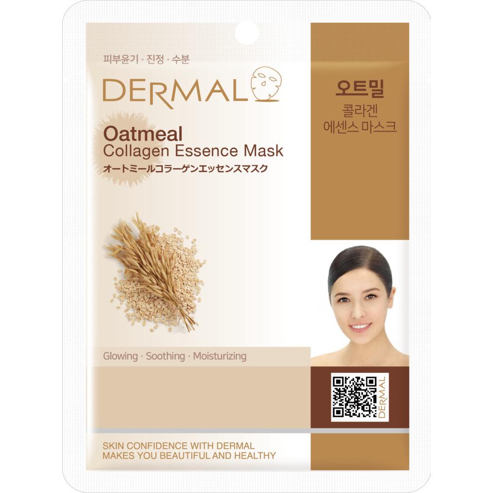 Dermal "Oatmeal Collagen Essence Mask" Тканевая маска с коллагеном и экстрактом овсяных отрубей 10шт - фото 1 - id-p116298719