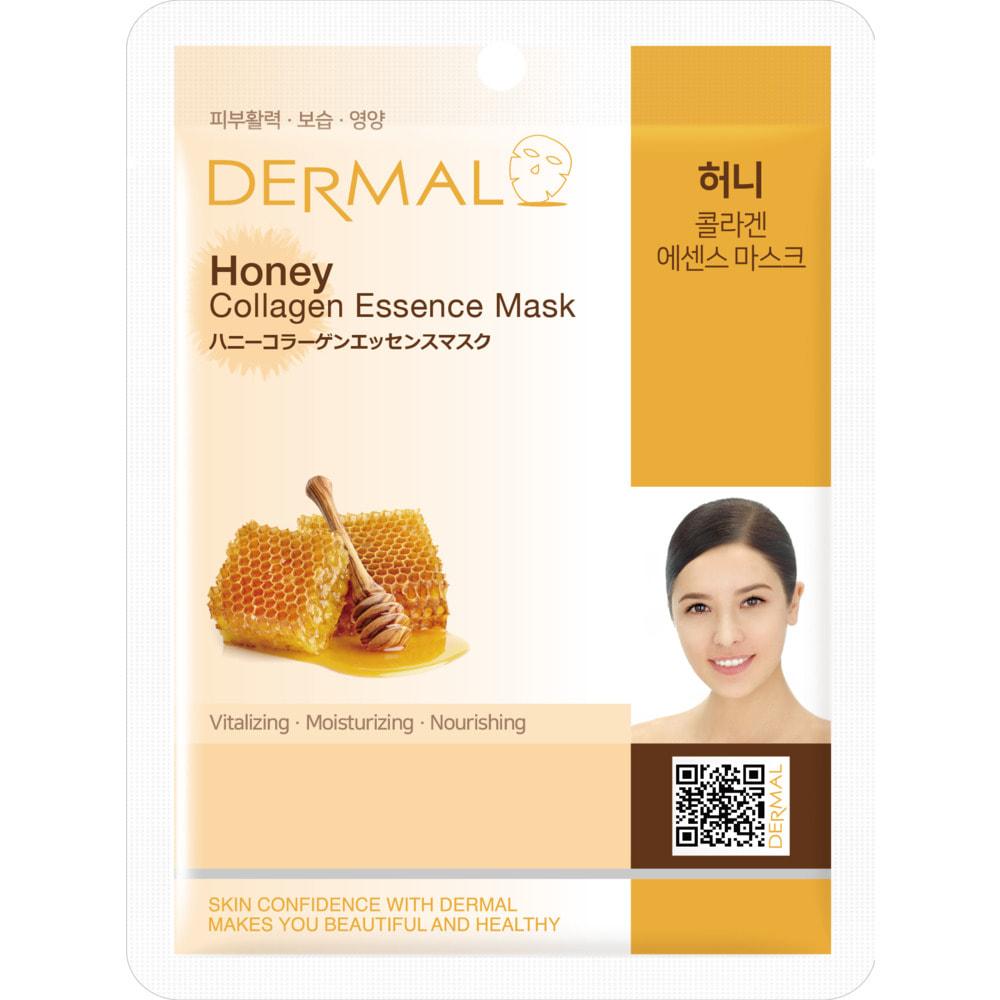 Dermal "Honey Collagen Essence Mask" Тканевая маска с коллагеном и экстрактом мёда 10шт, фото 1