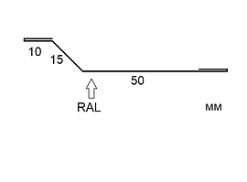 Окантовочная планка на окно 10-15-50 мм L 2000 мм Матовая RAL 3005, 6007, 6020, 7024, 8017, 8019, 9005 Матовый