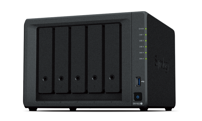 Synology DS1522+ 5xHDD NAS-сервер «All-in-1» (до 15-ти HDD с  модулем DX517х2 до 240ТБ)