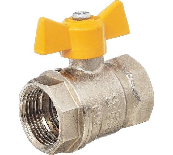 Кран шаровой 11Б27п Ду15 А10/1 газ вр/вр бабочка никель PN40, фото 1