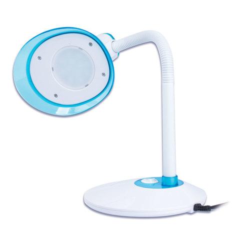 Настольная лампа-светильник SONNEN OU-608, на подставке, светодиодная, 5 Вт, белый/синий - фото 2 - id-p116299685