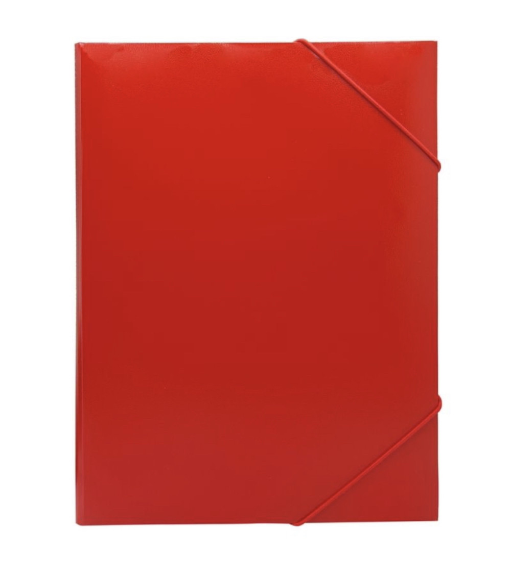 Папка на резинке BURO, А4 пластиковая, 500 мкм, корешок 15 мм., красная - фото 1 - id-p63802192