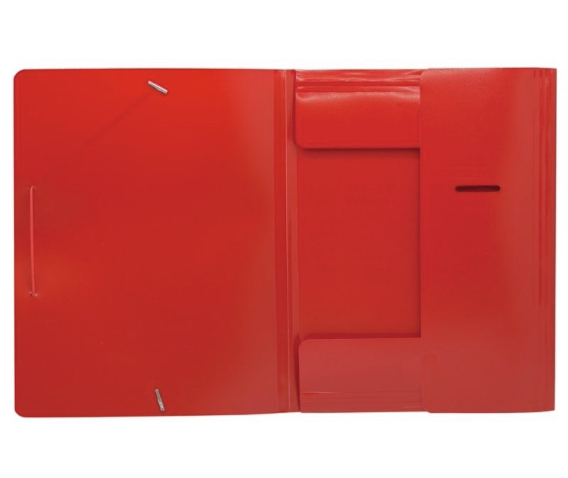 Папка на резинке BURO, А4 пластиковая, 500 мкм, корешок 15 мм., красная - фото 2 - id-p63802192