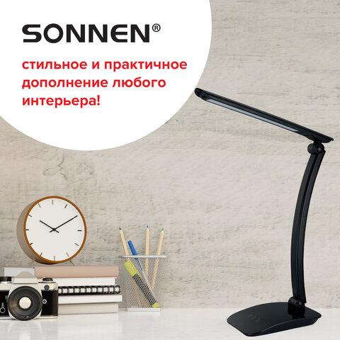 Настольная лампа-светильник SONNEN PH-307, на подставке, светодиодная, 9 Вт, пластик, черный - фото 5 - id-p116299711