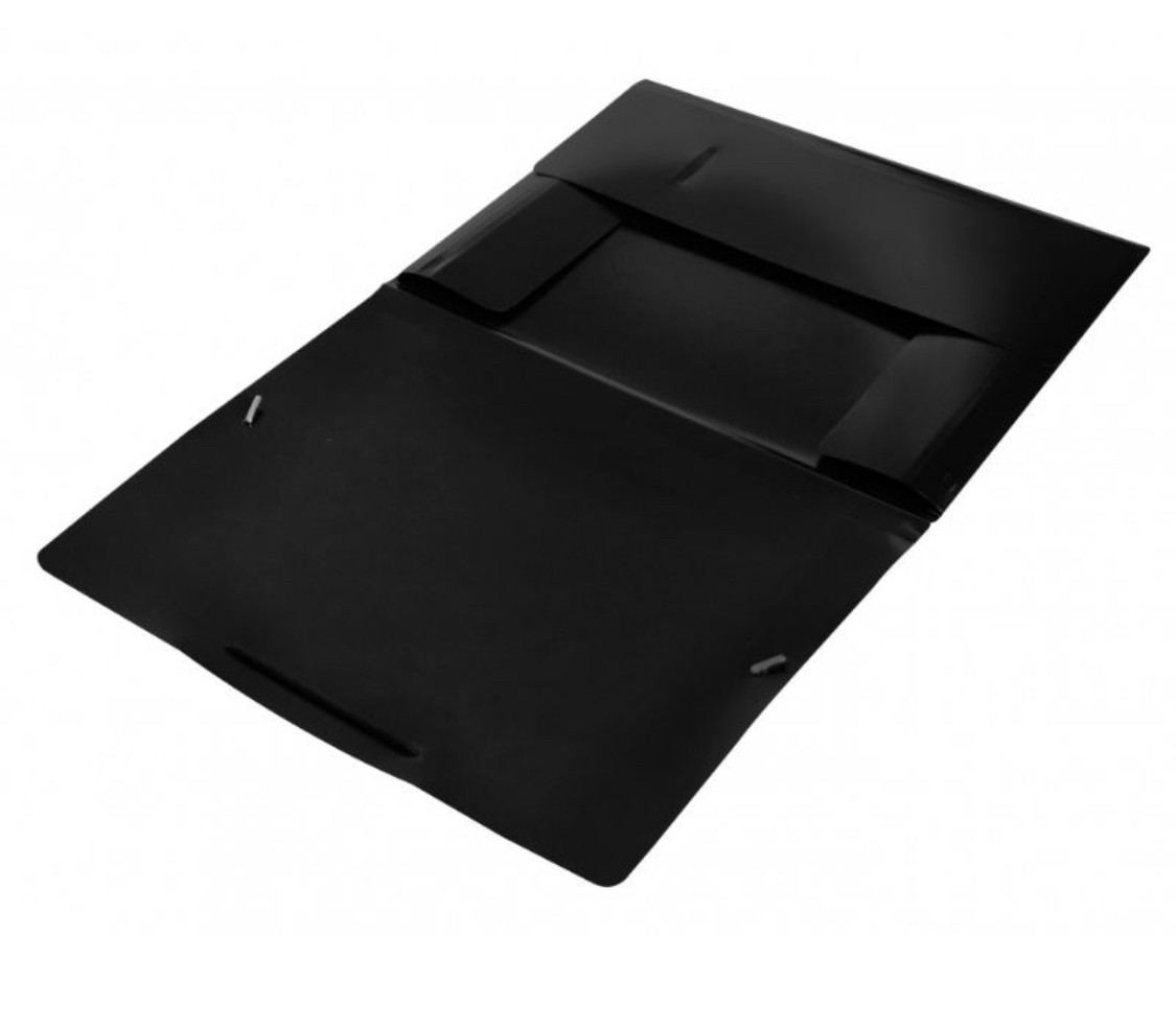 Папка на резинке Бюрократ, А4 пластиковая, 500 мкм, корешок 30 мм., черная - фото 2 - id-p63802278