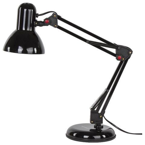 Настольная лампа-светильник SONNEN TL-007, подставка + струбцина, 40 Вт, Е27, черный - фото 1 - id-p116299735