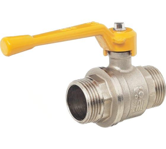 Кран шаровой 11Б27п Ду15 А12 газ нр/нр рычаг никел, фото 1