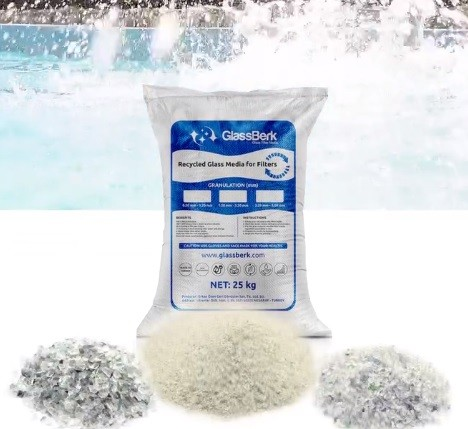 Стеклянный песок GlassBerk для песочных фильтров в бассейне 25 кг. (фракция 3,5-5,0 мм) - фото 2 - id-p116299955