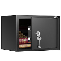 Сейф мебельный DELI "ET561" ключевой замок, 200х310х200 мм, 4,5 кг, черный