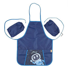 Фартук для труда, 1 карман, нарукавники, Комус Класс Robot hello