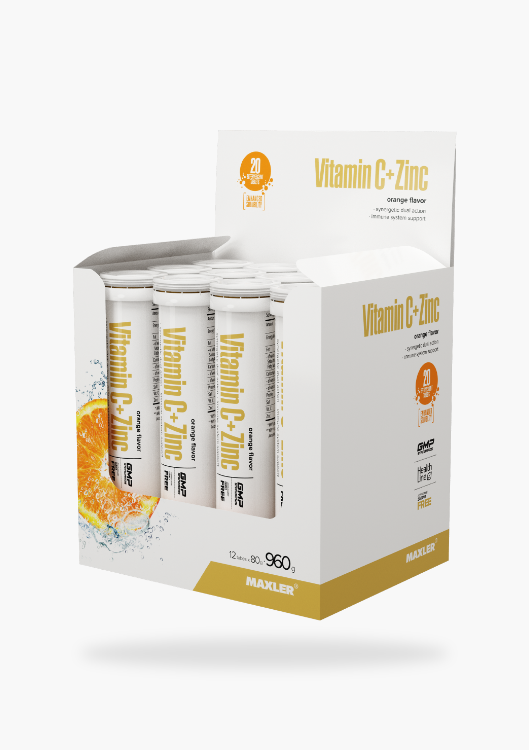 Vitamin C + Zinc Effervescent Tablets Коробка 12×20 туб