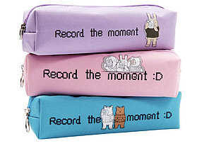 Пенал 1 отделение Deli, 210х60х60 мм, на молнии, ассорти