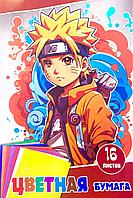 Түрлі-түсті қағаз А4 Kancdom екі жақты "Naruto" 16л 8цв