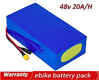 Аккумуляторы 48V 20 A/H + зарядное 48V, для электровелосипедов до 1000W