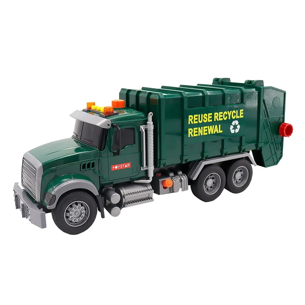"Городская техника" фрикционная машина-мусоровоз со светом и звуком, 37 см Funky Toys - фото 2 - id-p116306980