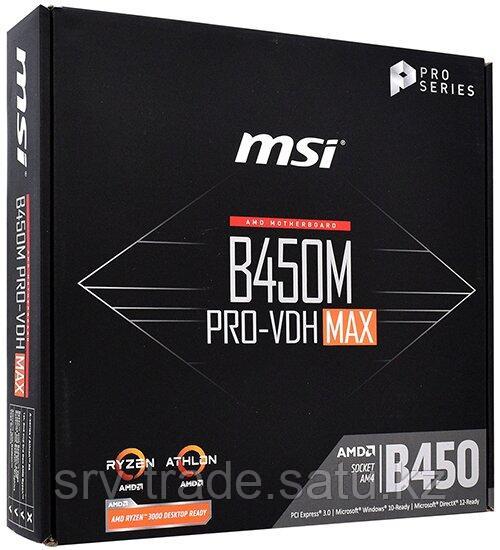 Материнская плата MSI B450M PRO-VDH MAXMB Socket AM4, MATX, AMD B450 (VGA+DVI+HDMI) 4DDR4, PCIx16, 2PCIx1 - фото 2 - id-p116309138