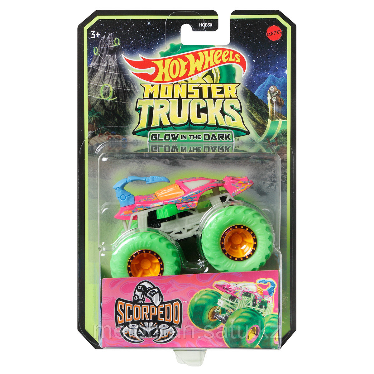 Hot Wheels: Monster Trucks. Монстр-трак светящийся Scorpedo - фото 1 - id-p116309515
