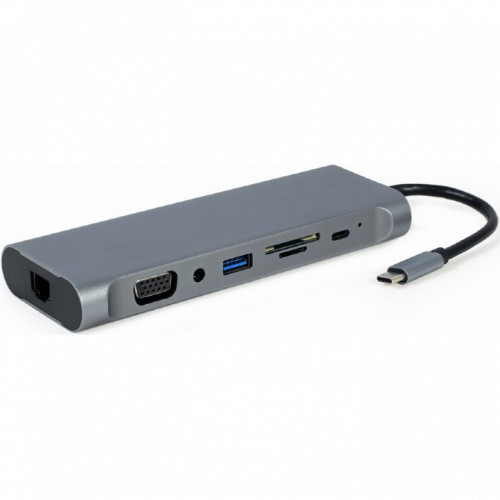 Cablexpert USB Type-C 8-in-1 multi-port adapter (A-CM-COMBO8-01) - фото 2 - id-p116310147