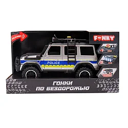 Полицейская машина "Гонки по бездорожью"  со светом и звуком, открывающиеся двери, 23 см Funky Toys