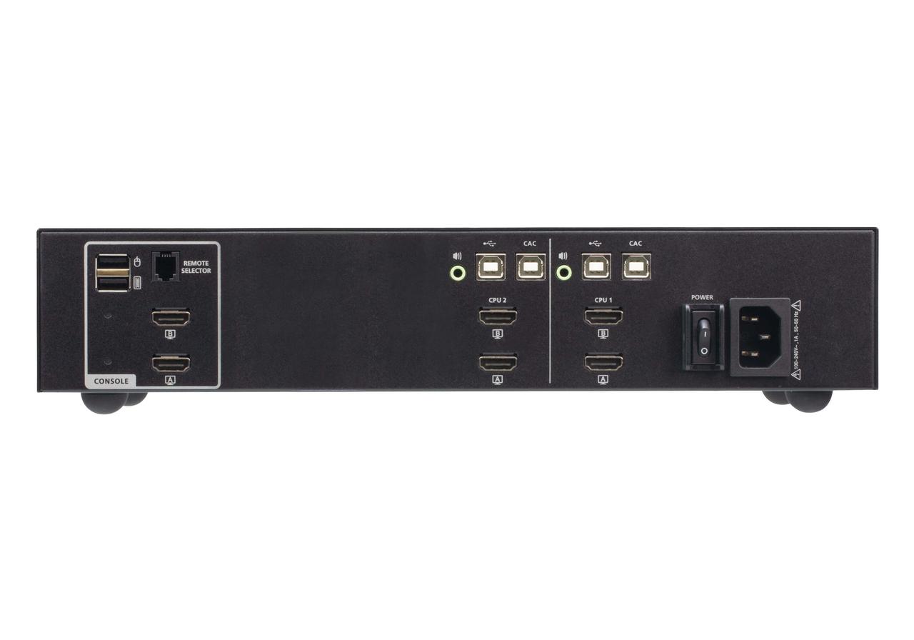 2-портовый, USB, HDMI, защищенный KVM-переключатель с поддержкой Dual Display и общего доступа CS1142H4C ATEN - фото 2 - id-p116310888