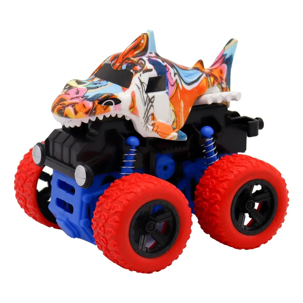 Машинка "Акула" 4х4 фрикционная с красными колесами Funky Toys