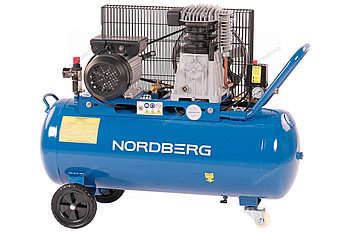 Компрессор поршневой с ременной передачей 220 В, ресивер 100 л, 446 л/мин