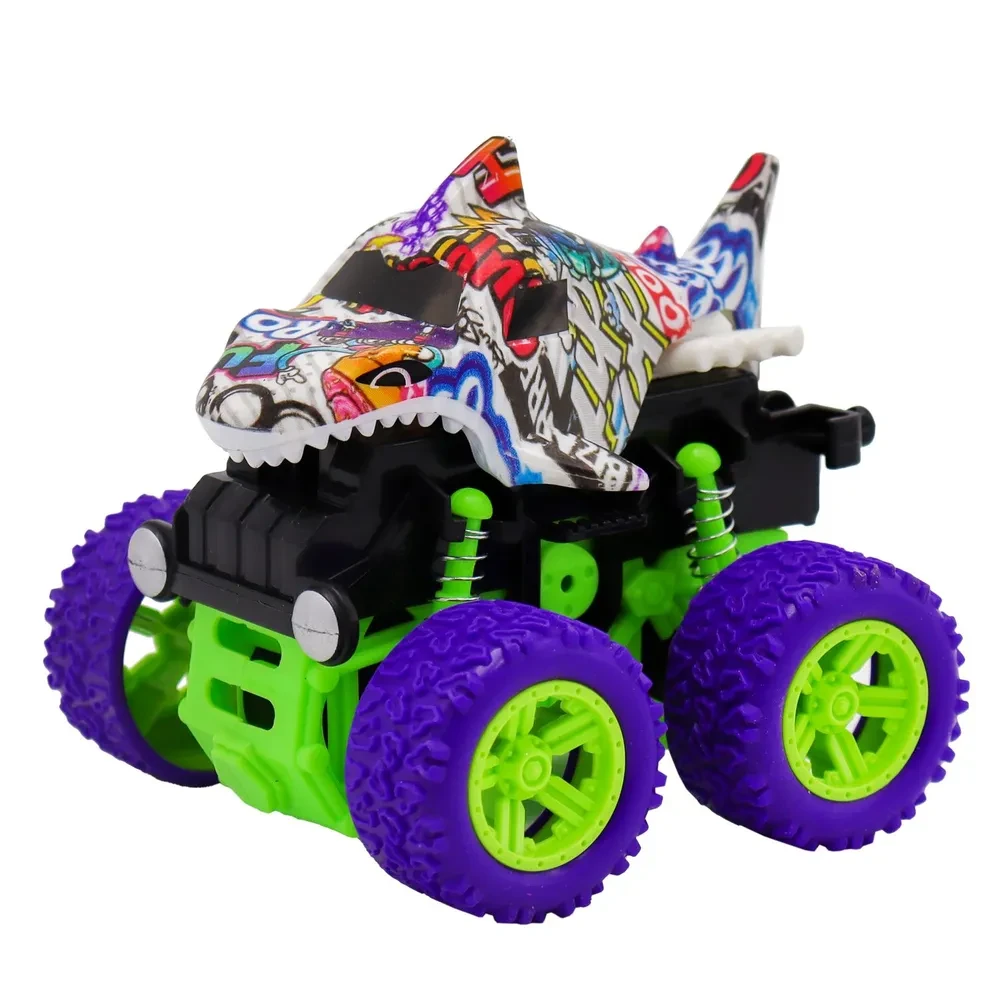 Машинка "Акула" 4х4 фрикционная с фиолетовыми колесами Funky Toys