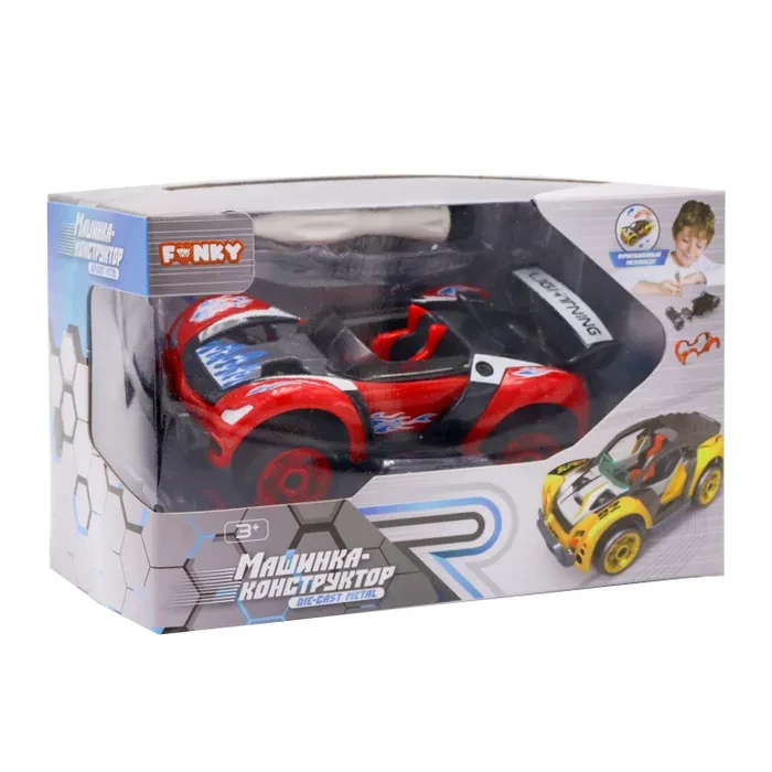 Машинка металлическая красного цвета 13 см Funky Toys - фото 1 - id-p116312450