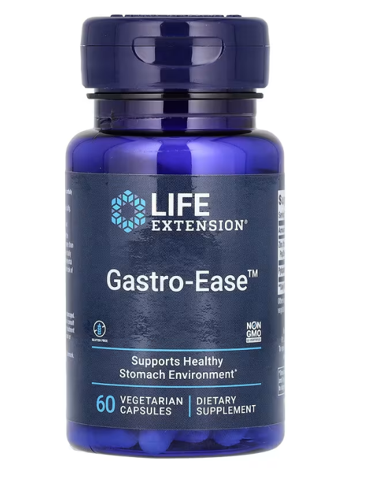 Life Extension, Gastro-Ease, 60 вегетарианских капсул