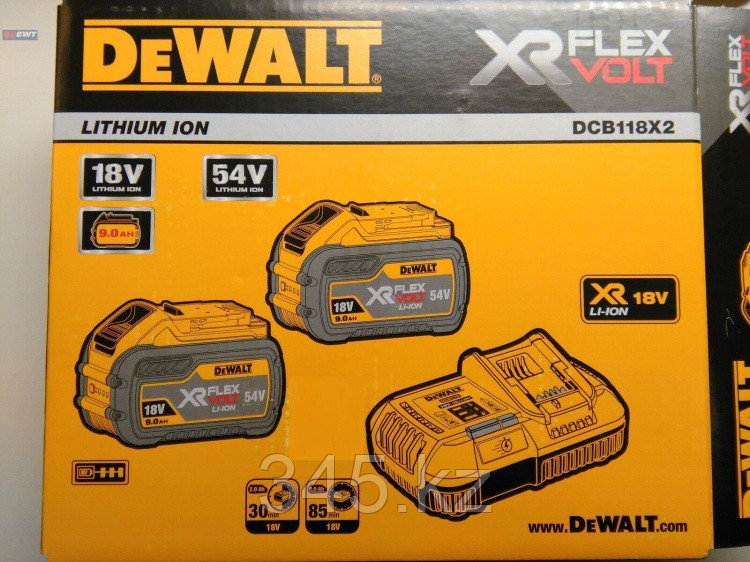 DeWalt, DCB118X2, Зарядное устройство + DCB547 х 2 FLEXVOLT 9.0 Ач, шт - фото 2 - id-p116302025