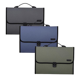 Папка-портфель с ручкой 12 отделений, ассорти