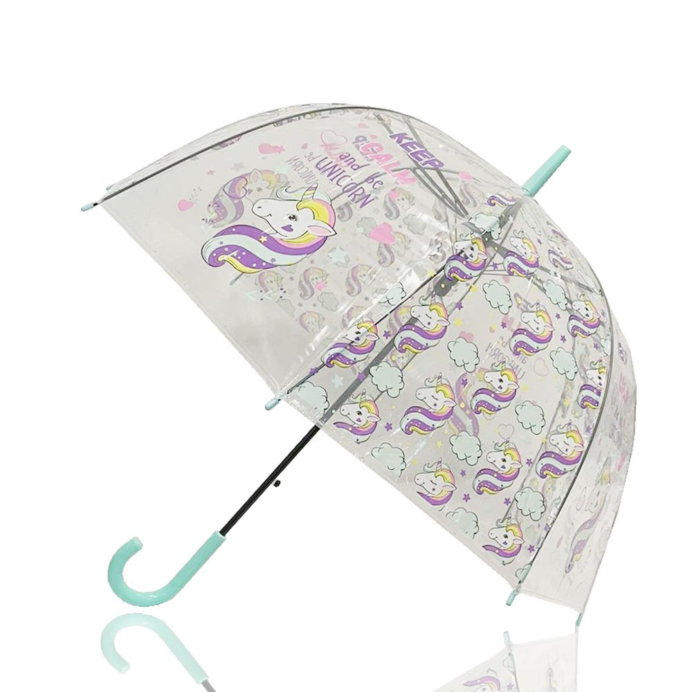 Зонт трость единорог 82 см прозрачный вид (2) - фото 1 - id-p116312791