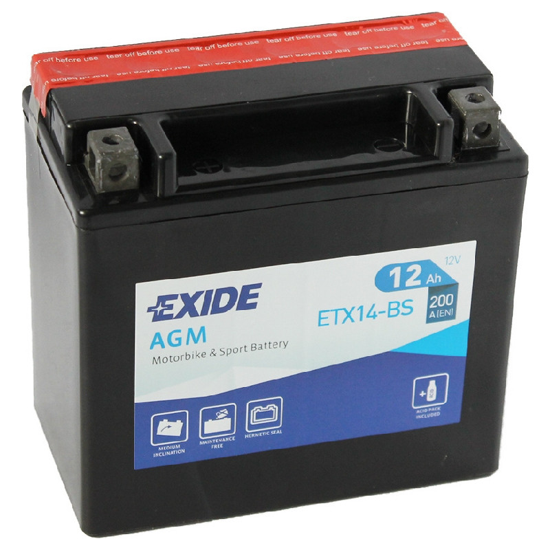 Аккумулятор Exide AGM ETX14-BS +/- - фото 1 - id-p116304788