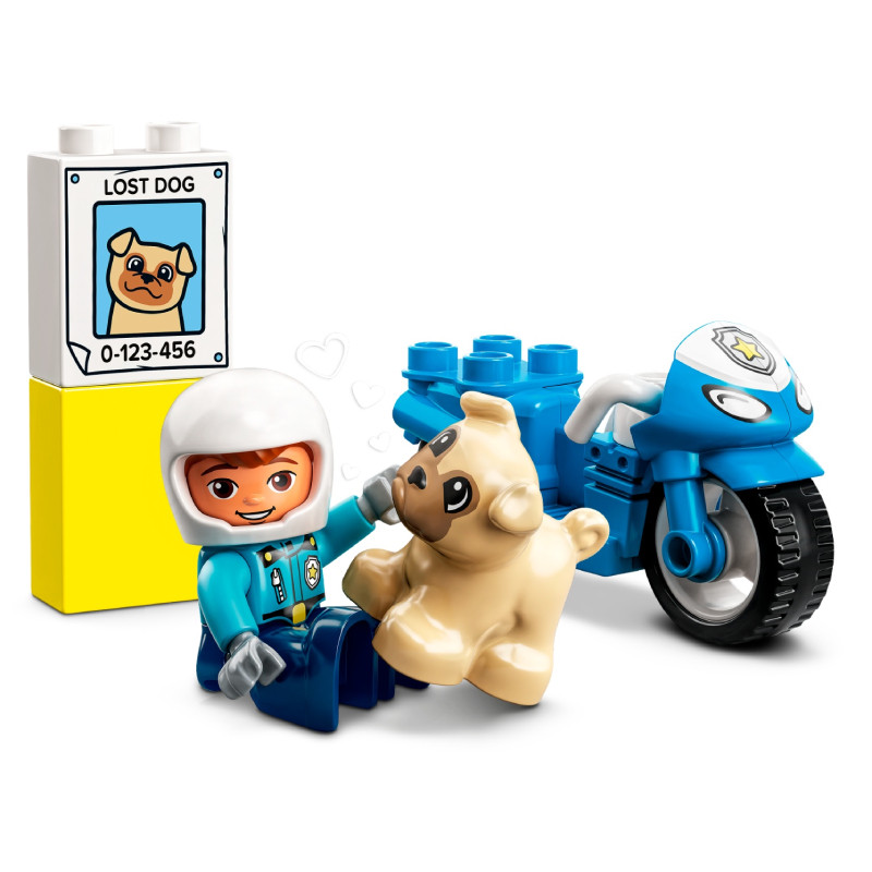 Конструктор Lego Duplo Полицейский мотоцикл 10967 5 деталей - фото 1 - id-p116304462
