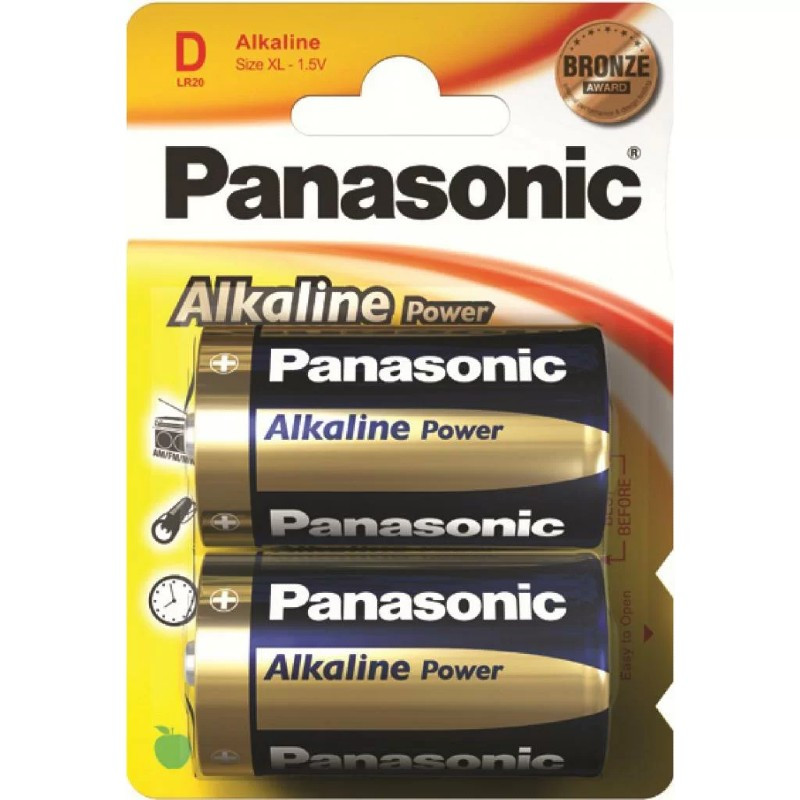 Батарейка Panasonic LR20REB/2BP D/2B 2шт - фото 1 - id-p116304581