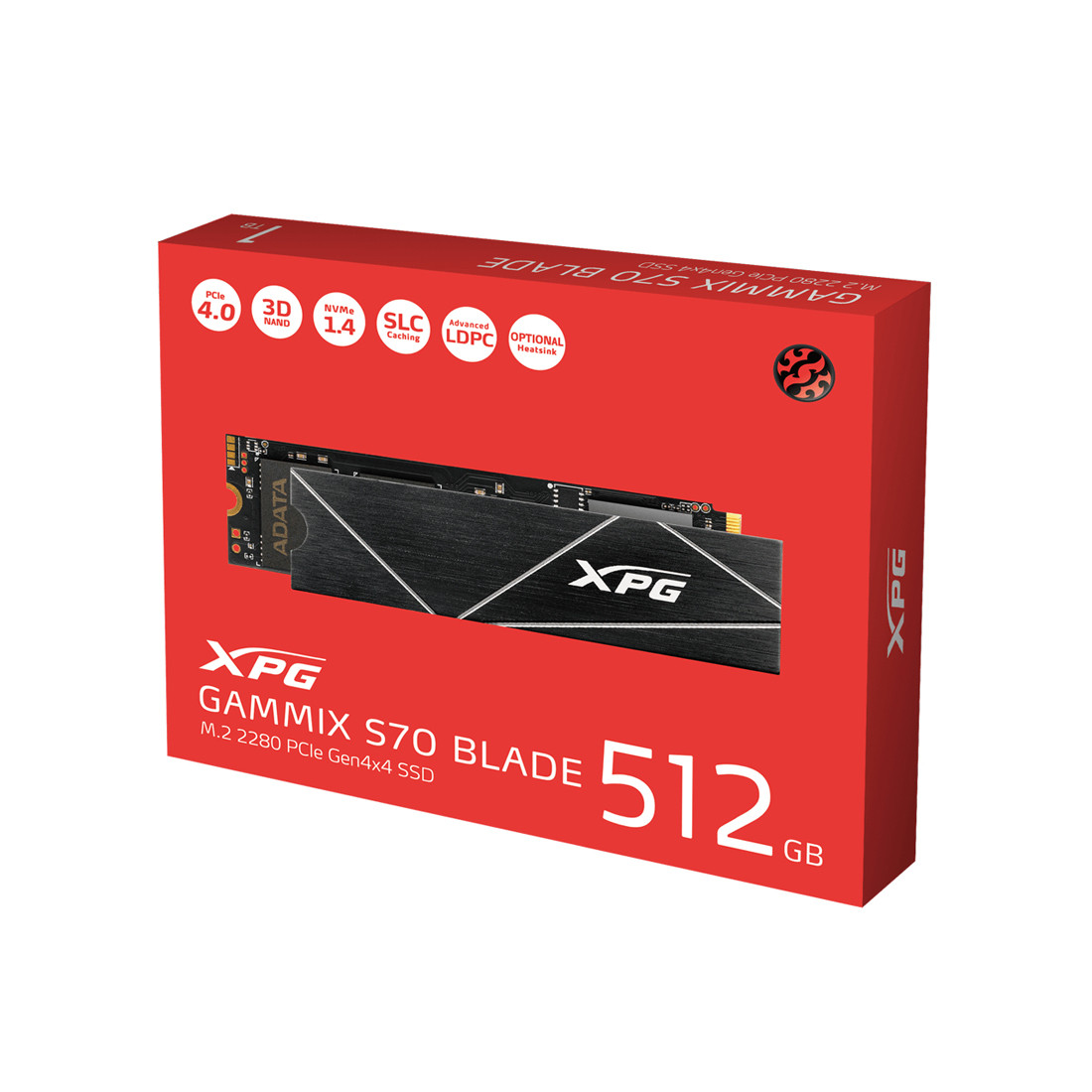 Твердотельный накопитель SSD ADATA XPG Gammix S70 Blade 512GB M.2 2-013991 AGAMMIXS70B-512G-CS - фото 3 - id-p116301777