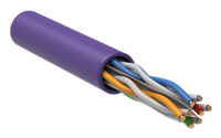 ITK Витая пара U/UTP кат.6 4х2х23AWG solid LSZH нг(А)-HF фиолетовый (305м)