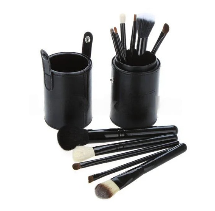 Набор кистей для макияжа MAC в тубусе черный (12 штук, чехол) - фото 1 - id-p39776640