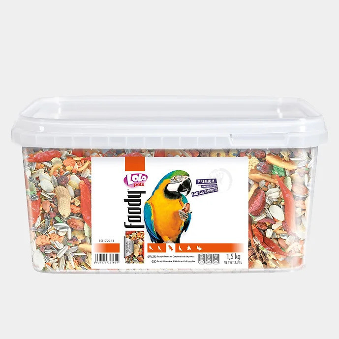 Lolo Pets полнорационный корм для крупных попугаев, 1500 г. - фото 1 - id-p116330671