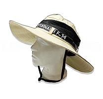 Шляпа для рыбалки охоты и походов трансформирующаяся с ветрозащитной веревкой Tornado F14 бежевая