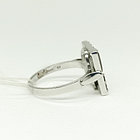 Кольцо из серебра с природным богемским гранатом - размер 18, фото 3