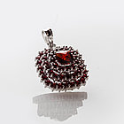 Кулон из серебра с природным богемским гранатом, фото 2