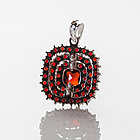 Кулон из серебра с природным богемским гранатом, фото 3