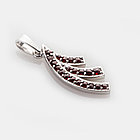 Кулон из серебра с природным богемским гранатом, фото 2