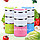 Ланч бокс тройной 1230 ml (Three layers lunch box) розовый, ланч бокс для еды, фото 4
