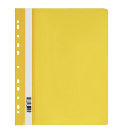 Папка-скоросшиватель СТАММ с перфорацией, А4, 120 мкм, желтая, фото 2