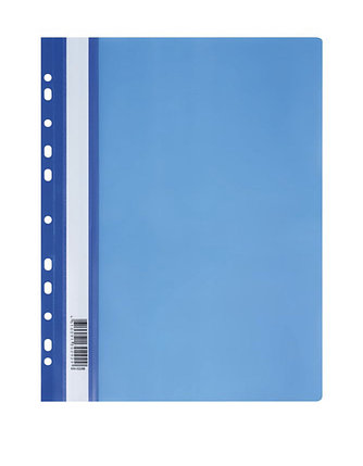 Папка-скоросшиватель СТАММ с перфорацией, А4, 160 мкм, синяя, фото 2